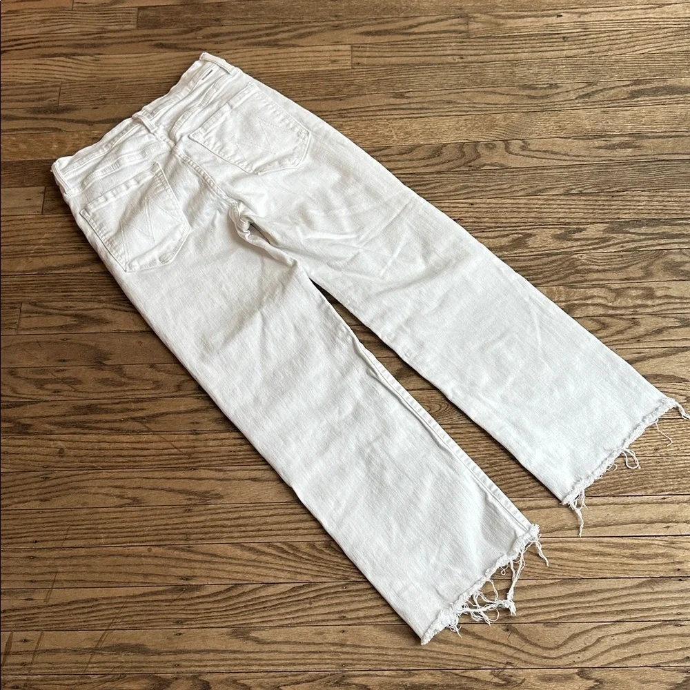 The Rambler Zip Ankle Cropped High-Rise Straight-Leg Jeans Raw hem Fairest Wash - Picture 4 of 9